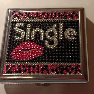 Chic Black and Pink Lip Design Key Holder